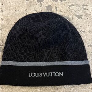 Unisex Louis Vuitton Monogram Black and Gray Hat